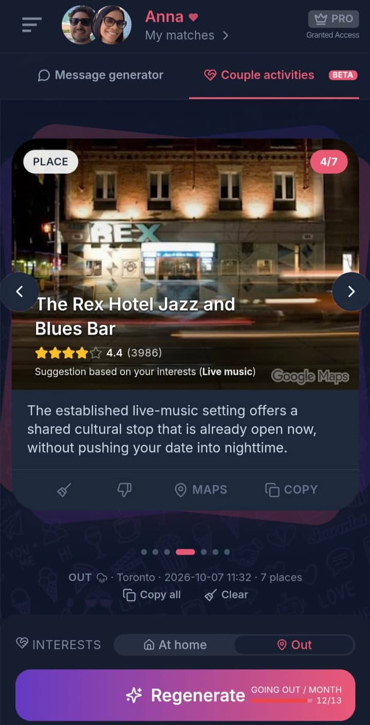 A Charmlet idea for going out: live music at The Rex Hotel Jazz and Blues Bar