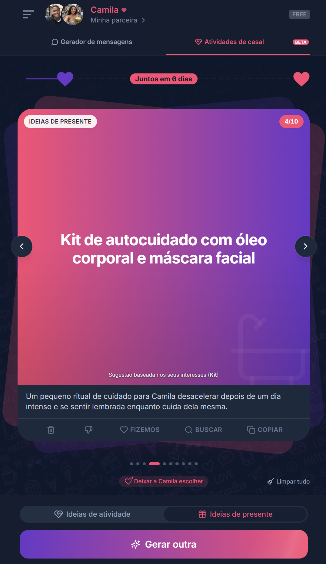 Ideia de presente no Charmlet para quem está longe, um kit de autocuidado